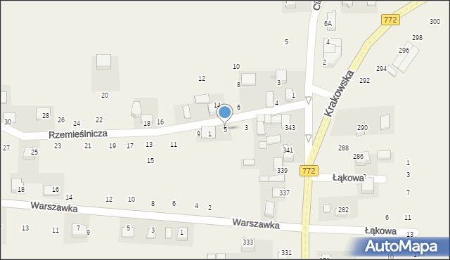 Michałowice, Rzemieślnicza, 5, mapa Michałowice