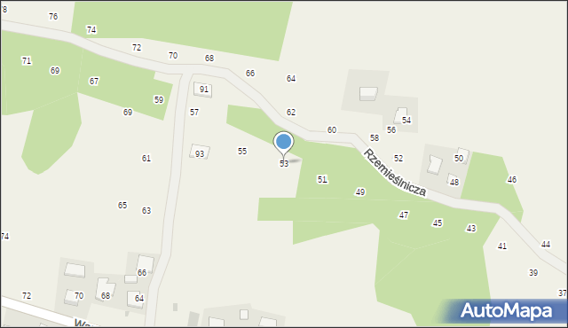 Michałowice, Rzemieślnicza, 53, mapa Michałowice