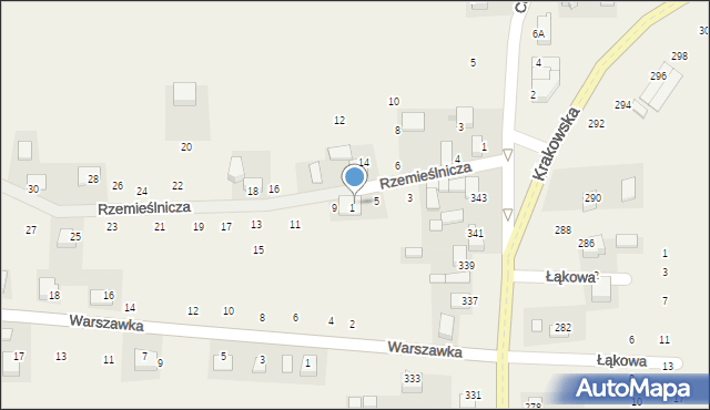 Michałowice, Rzemieślnicza, 7, mapa Michałowice