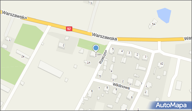 Miedzichowo, Rzeczna, 1, mapa Miedzichowo