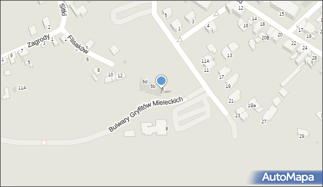 Mielec, Rzeczna, 6h, mapa Mielca