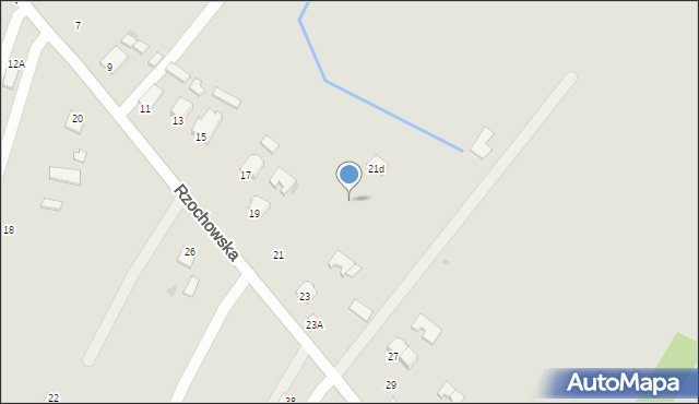 Mielec, Rzochowska, 21c, mapa Mielca