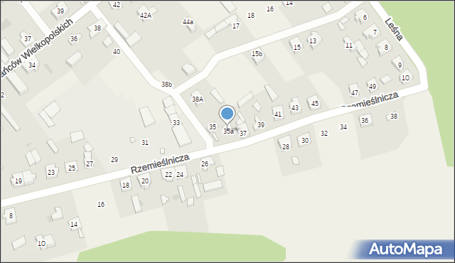 Mochy, Rzemieślnicza, 35a, mapa Mochy