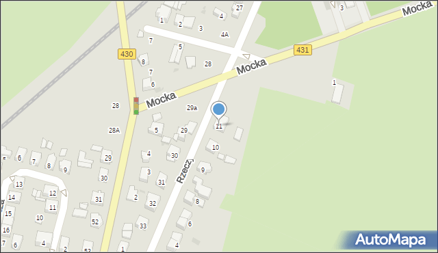 Mosina, Rzeczypospolitej Mosińskiej, 11, mapa Mosina