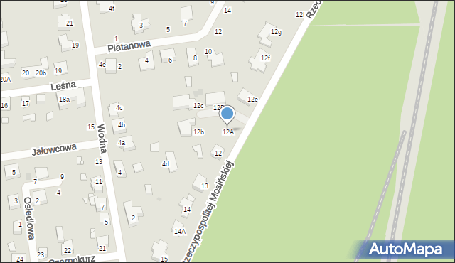 Mosina, Rzeczypospolitej Mosińskiej, 12A, mapa Mosina