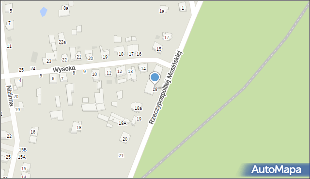 Mosina, Rzeczypospolitej Mosińskiej, 18, mapa Mosina