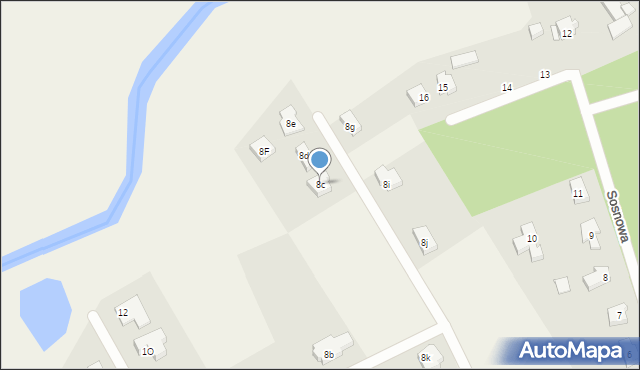 Mosty, Rzeczna, 8c, mapa Mosty