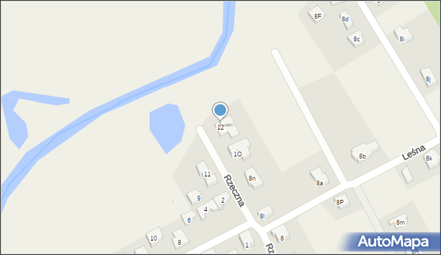 Mosty, Rzeczna, 12, mapa Mosty