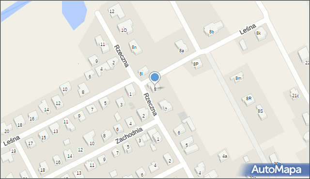 Mosty, Rzeczna, 8, mapa Mosty