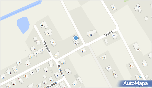 Mosty, Rzeczna, 8a, mapa Mosty