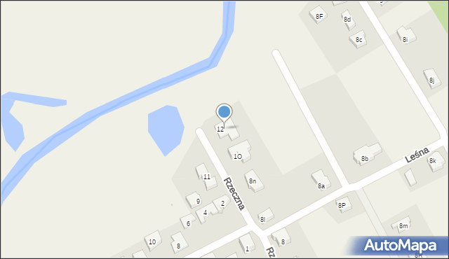 Mosty, Rzeczna, 8o, mapa Mosty