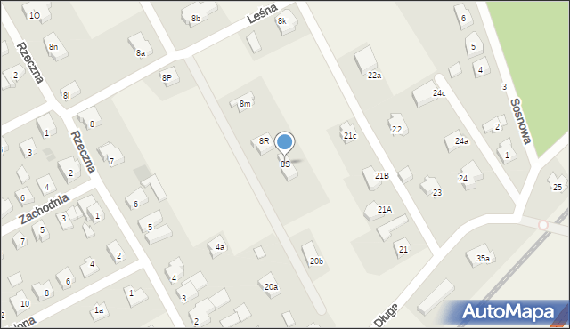 Mosty, Rzeczna, 8S, mapa Mosty