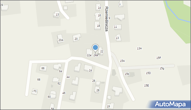 Mścice, Rzemieślnicza, 24a, mapa Mścice