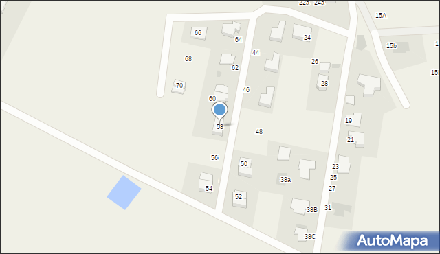 Mścice, Rzemieślnicza, 58, mapa Mścice