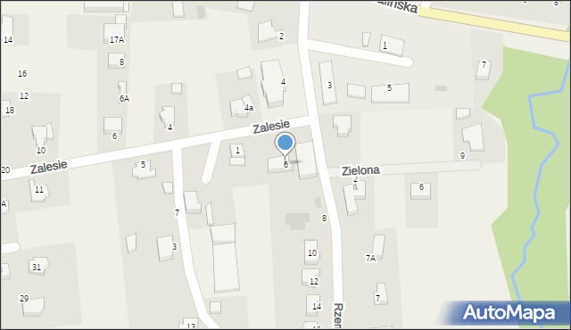 Mścice, Rzemieślnicza, 6, mapa Mścice