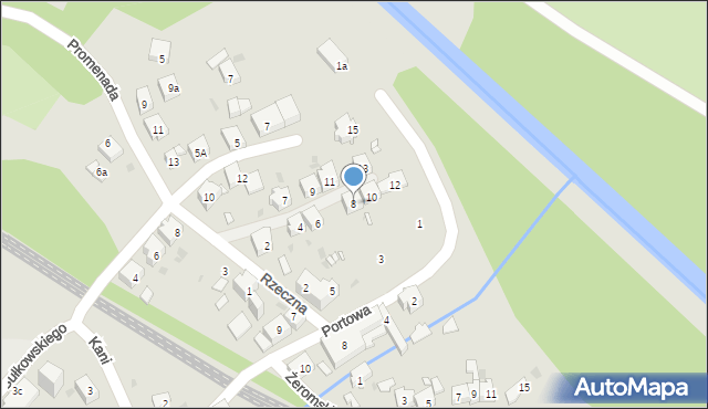 Mysłowice, Rzeczna, 8, mapa Mysłowice