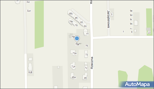Nadma, Rzeczna, 75a, mapa Nadma