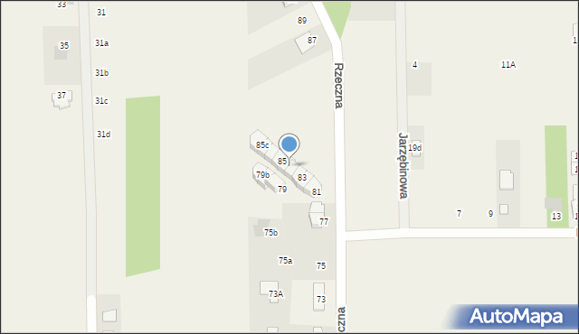Nadma, Rzeczna, 83b, mapa Nadma