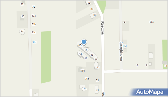 Nadma, Rzeczna, 85a, mapa Nadma
