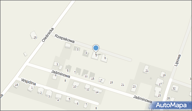 Nieciszów, Rzepakowa, 5, mapa Nieciszów
