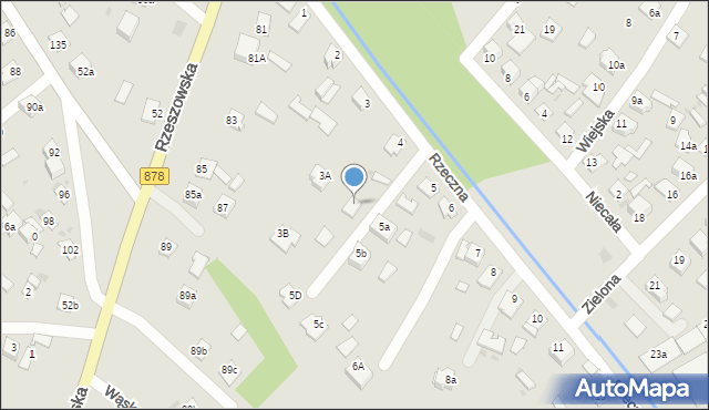 Nisko, Rzeczna, 4a, mapa Nisko