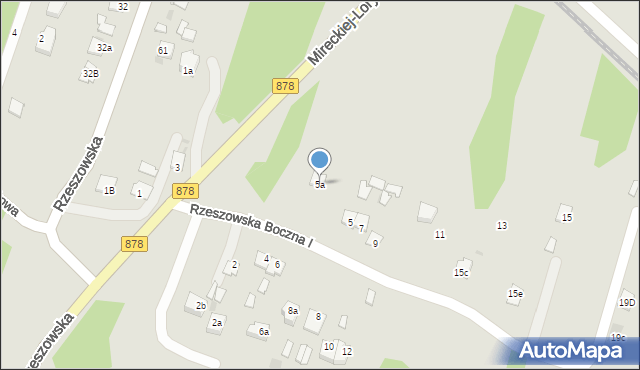 Nisko, Rzeszowska Boczna I, 5a, mapa Nisko