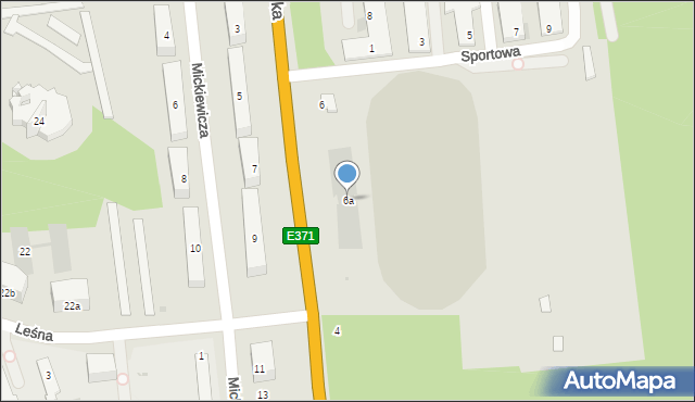 Nowa Dęba, Rzeszowska, 6a, mapa Nowa Dęba