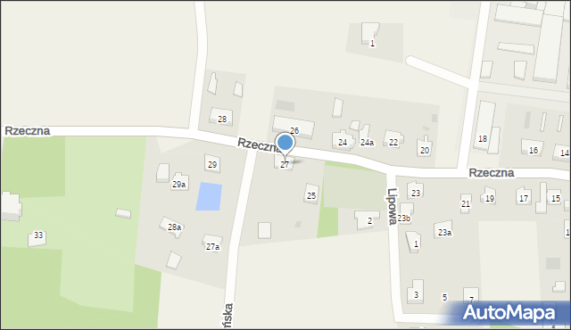 Nowa Wieś Rzeczna, Rzeczna, 27, mapa Nowa Wieś Rzeczna
