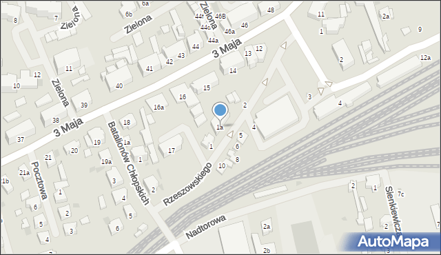 Nowogard, Rzeszowskiego Stanisława, 1a, mapa Nowogard