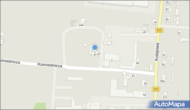 Nowy Tomyśl, Rzemieślnicza, 6, mapa Nowy Tomyśl