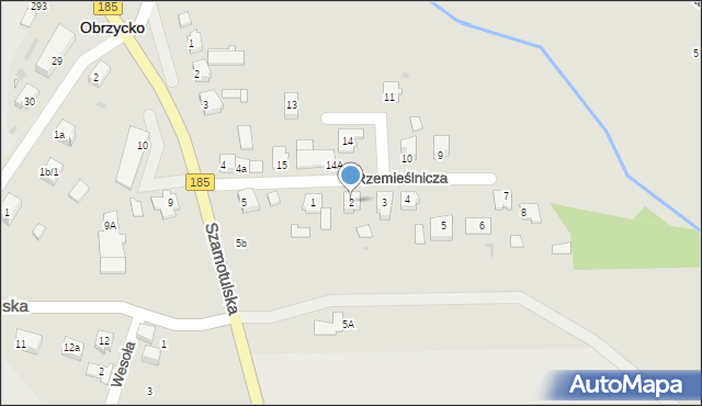 Obrzycko, Rzemieślnicza, 2, mapa Obrzycko