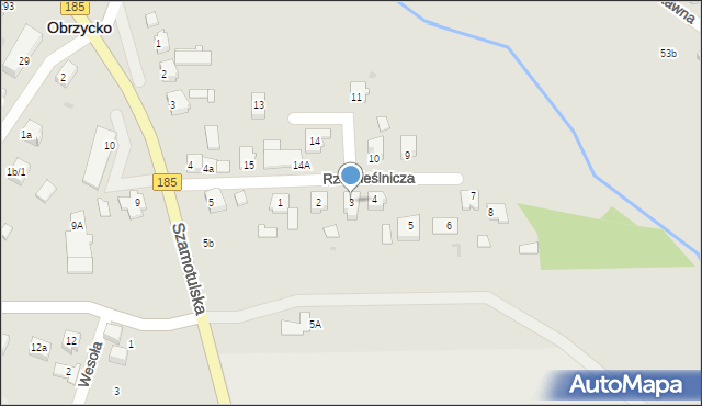 Obrzycko, Rzemieślnicza, 3, mapa Obrzycko