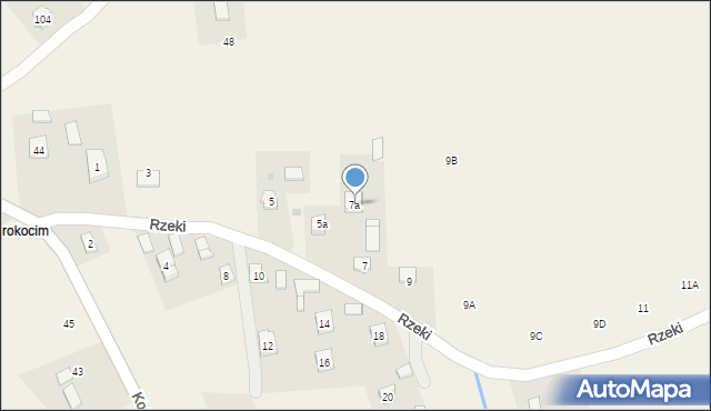 Odrzykoń, Rzeki, 7a, mapa Odrzykoń