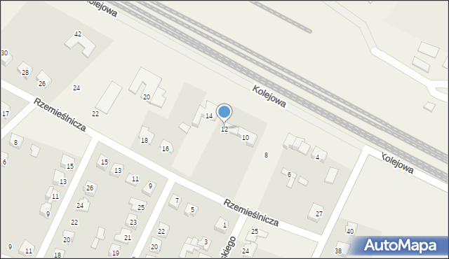 Olszewo-Borki, Rzemieślnicza, 12, mapa Olszewo-Borki