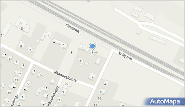 Olszewo-Borki, Rzemieślnicza, 4, mapa Olszewo-Borki