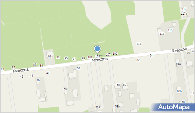 Orońsko, Rzeczna, 103, mapa Orońsko