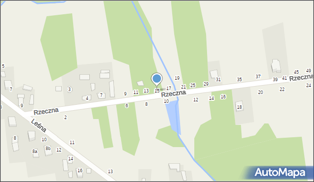 Orońsko, Rzeczna, 15, mapa Orońsko