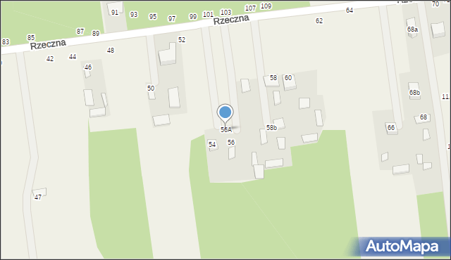 Orońsko, Rzeczna, 56A, mapa Orońsko