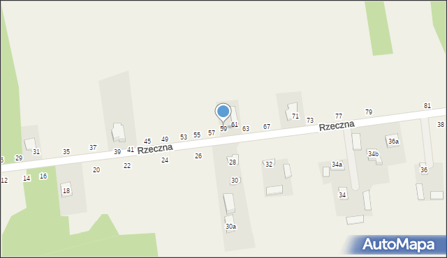 Orońsko, Rzeczna, 59, mapa Orońsko