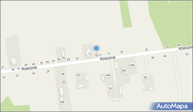 Orońsko, Rzeczna, 73, mapa Orońsko