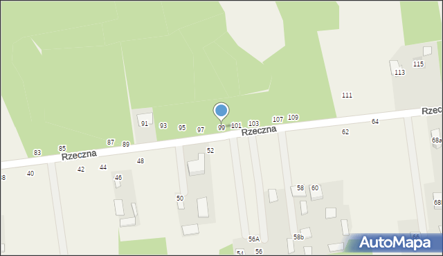 Orońsko, Rzeczna, 99, mapa Orońsko