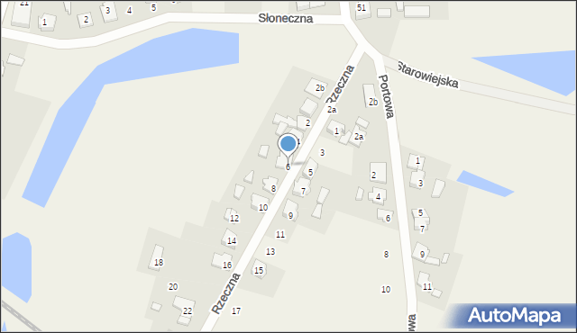 Orzechowo, Rzeczna, 6, mapa Orzechowo