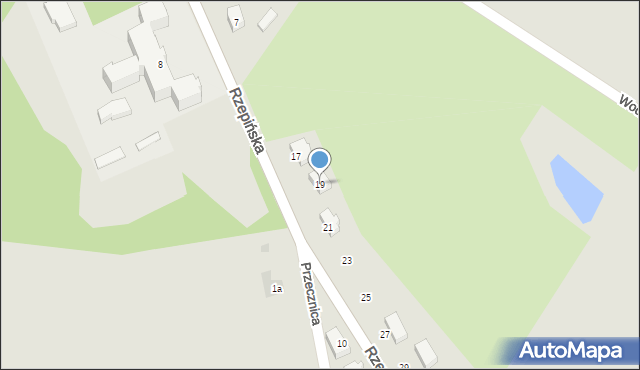 Ośno Lubuskie, Rzepińska, 19, mapa Ośno Lubuskie