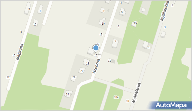 Osowiec, Rzeczna, 16, mapa Osowiec