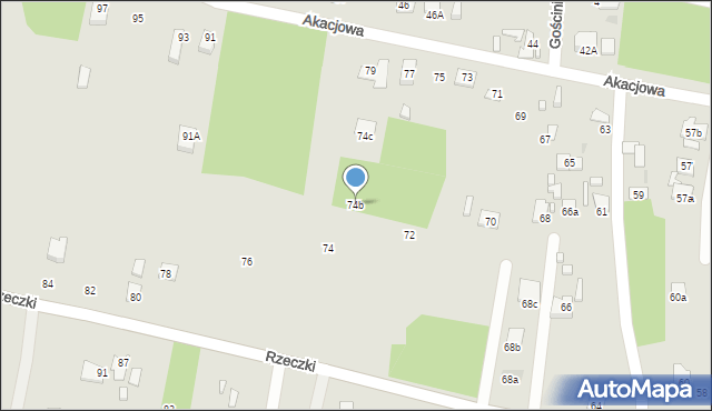 Ostrowiec Świętokrzyski, Rzeczki, 74b, mapa Ostrowiec Świętokrzyski