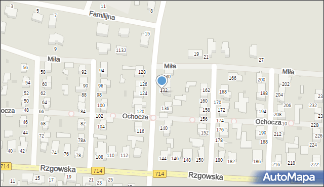 Pabianice, Rzgowska, 134, mapa Pabianic