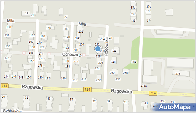 Pabianice, Rzgowska, 228, mapa Pabianic