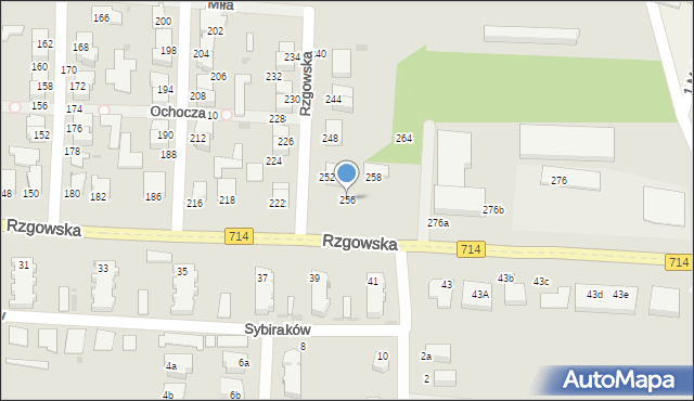 Pabianice, Rzgowska, 256, mapa Pabianic