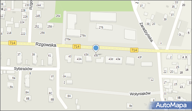 Pabianice, Rzgowska, 43c, mapa Pabianic