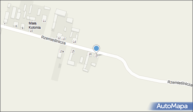 Parcice, Rzemieślnicza, 17, mapa Parcice
